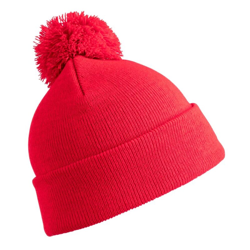 Result Childrens/Kids Winter Essentials Pom Pom Beanie / Red